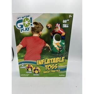 Super Sport Inflatable Toss by Toysmith Football Baseball Practice 44" Tall NIB
